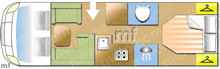 Coachman Avventura 545, 2026 motorhome layout