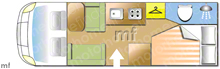 Bailey Autograph 74-4, 2021 motorhome layout