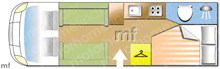 Compass Kensington 155, 2019 motorhome layout