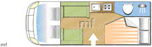 Elddis Autoquest 155 Magnum GT, 2025 motorhome layout