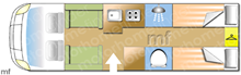 Autotrail Savannah, 2017 motorhome layout