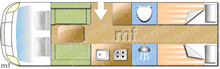 Swift Voyager 584, 2026 motorhome layout