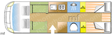 Swift Voyager 584, 2026 motorhome layout