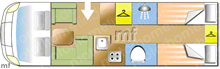 Bailey Adamo 75-4T, 2026 motorhome layout