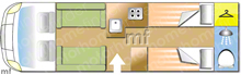 Elddis Majestic 285, 2018 motorhome layout