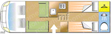 Swift Escape 675 2021 Motorhome layout