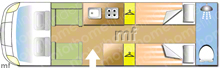 Autosleeper Corinium Duo, 2022 motorhome layout
