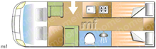 Other Giottiline PLA 385 privilege, 2019 motorhome layout