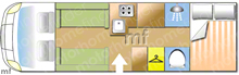 Autotrail Frontier Mohawk, 2011 motorhome layout