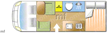 Elddis Xplore CV X9, 2026 motorhome layout