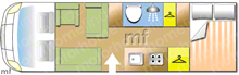 Adria Twin 600 SP, 2015 motorhome layout