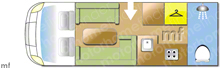 Burstner Harmony Lyseo TD IT 680, 2020 motorhome layout