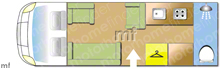 Chausson Titanium Ultimate 660 2023 Motorhome layout