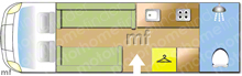 Chausson Welcome 630, 2019 motorhome layout