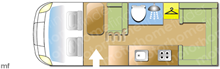 Swift Ascari 344, 2025 motorhome layout