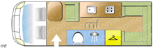 Swift Select 184 - Champagne 2018 Motorhome layout