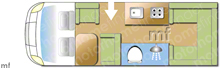 Rollerteam Pegaso 745, 2024 motorhome layout