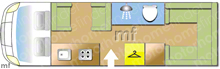 Swift Voyager 695 EL, 2009 motorhome layout