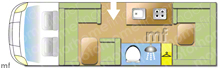 Bailey Adamo XL-DL, 2026 motorhome layout