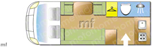 Swift Sundance 590 RS, 2012 motorhome layout