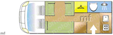 Ace Milano, 2002 motorhome layout