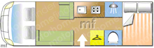 Autotrail Tracker RB, 2024 motorhome layout