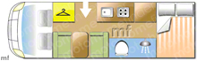 Adria Sport, 2011 motorhome layout