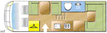 Rollerteam Auto-Roller 746, 2023 motorhome layout