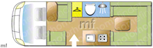 Swift Escape 685 2018 Motorhome layout