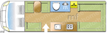 Bailey Autograph 81-6, 2023 motorhome layout