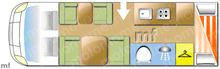 Chausson First Line C656, 2024 motorhome layout